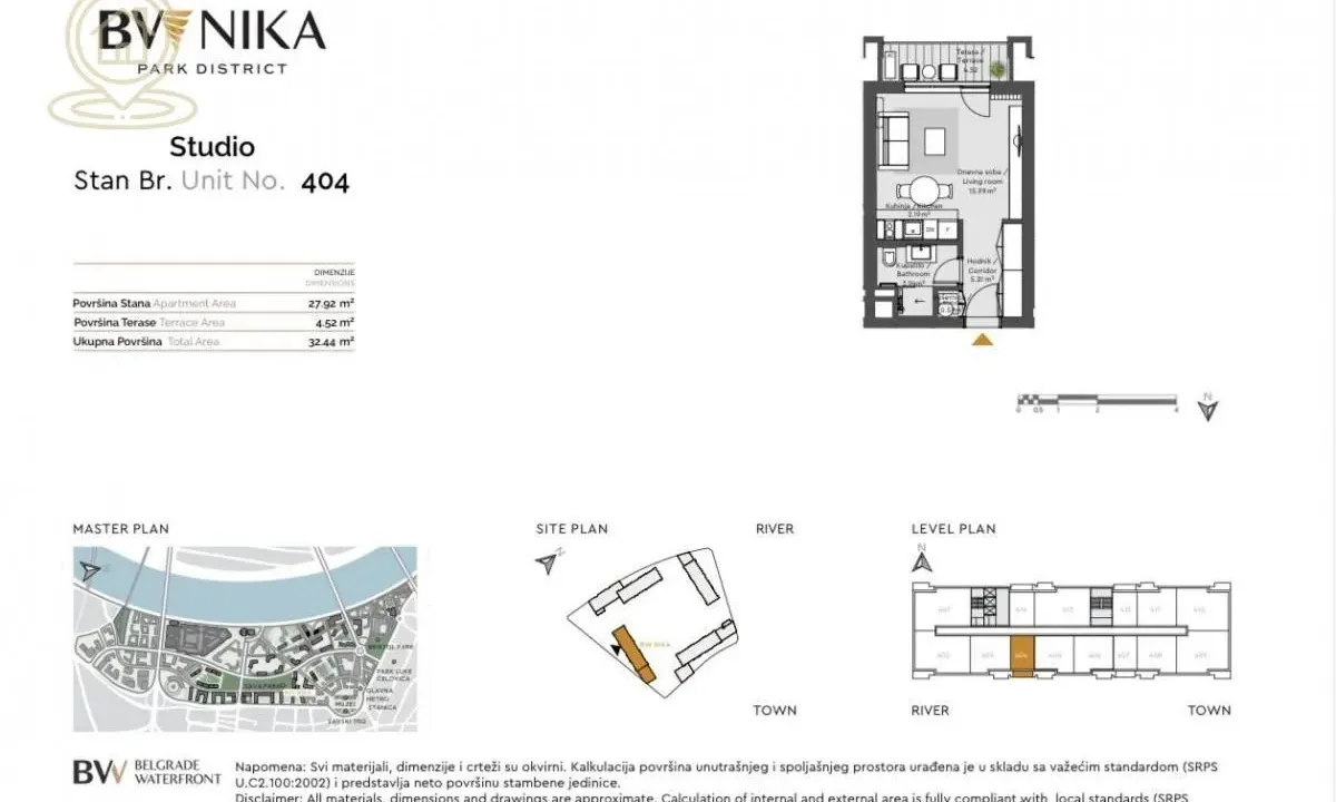 Sale, studio apartment, 32m², Savski Venac, Beograd