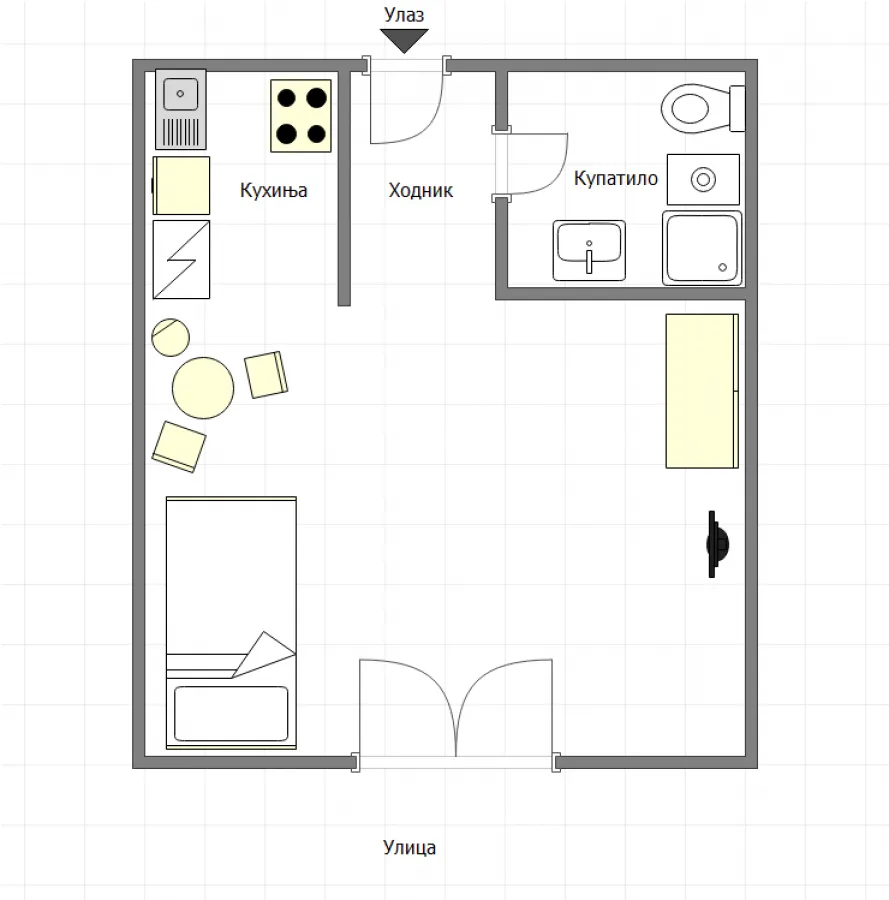 Prodaja, garsonjera, 24m², Bulevar Evrope, Novi Sad Sve Podlokacije