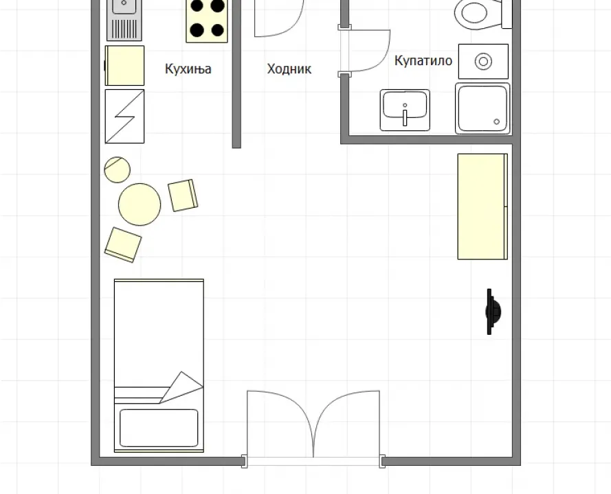 Prodaja, garsonjera, 24m², Bulevar Evrope, Novi Sad Sve Podlokacije