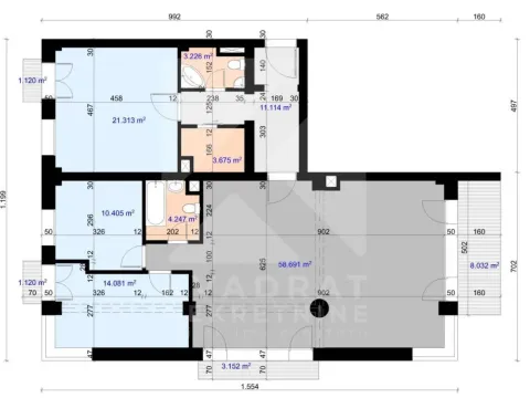 Sale, three bedroom apartment, 138m², Kruševac, Podgorica - image 7