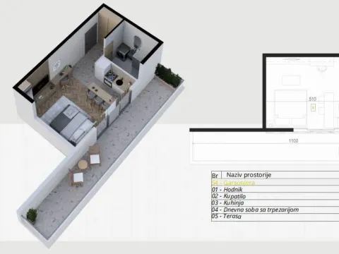 Sale, one bedroom apartment, 51m², Budva, Crna Gora - image 24