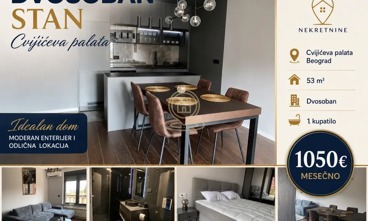 Rent, two bedroom apartment, 53m², Cvijićeva, Palilula Sve Podlokacije