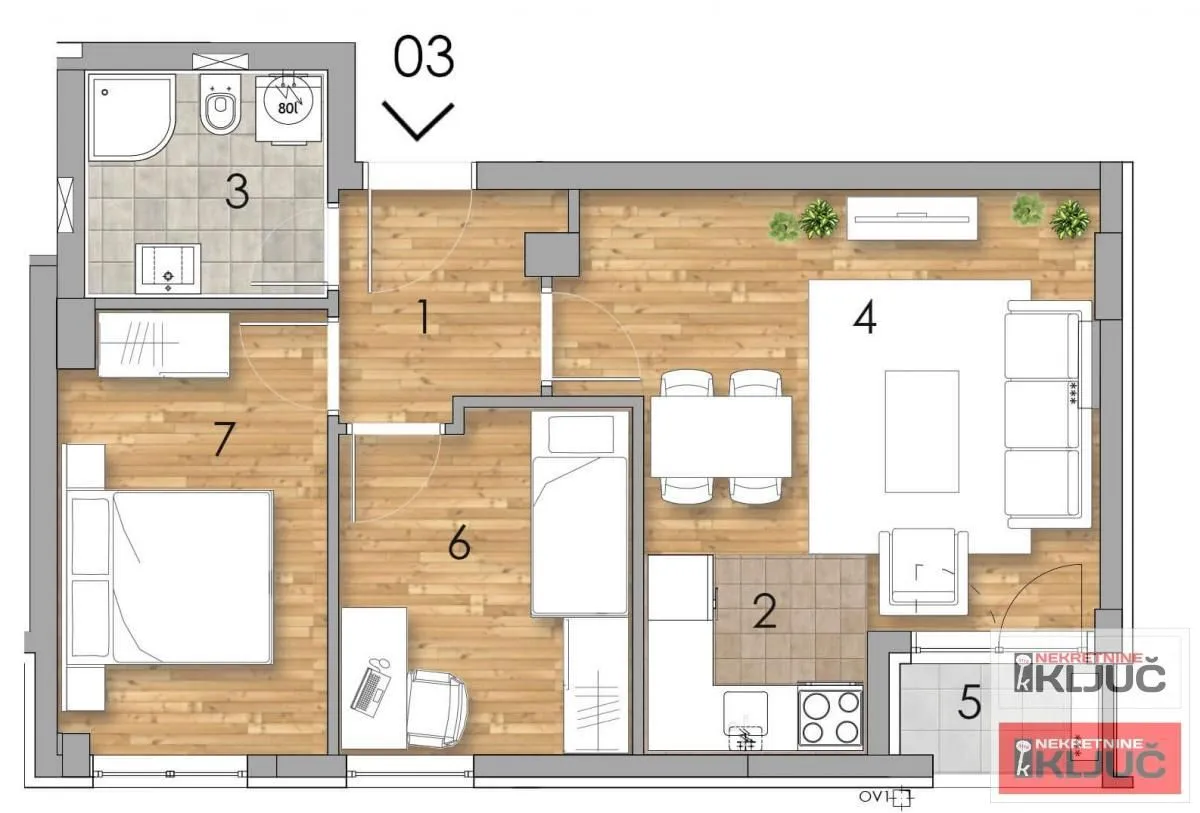 Prodaja, dvosoban stan, 49m², Podbara, Novi Sad Sve Podlokacije