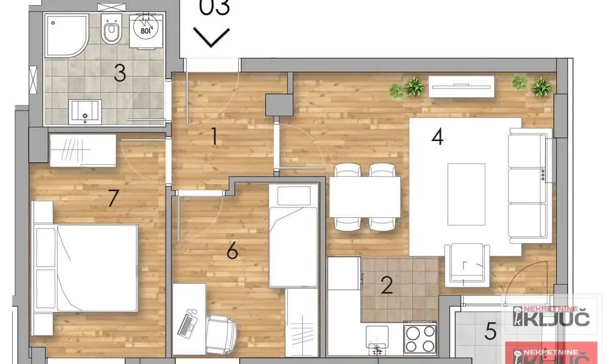 Prodaja, dvosoban stan, 49m², Podbara, Novi Sad Sve Podlokacije