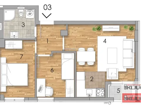 Prodaja, dvosoban stan, 49m², Podbara, Novi Sad Sve Podlokacije