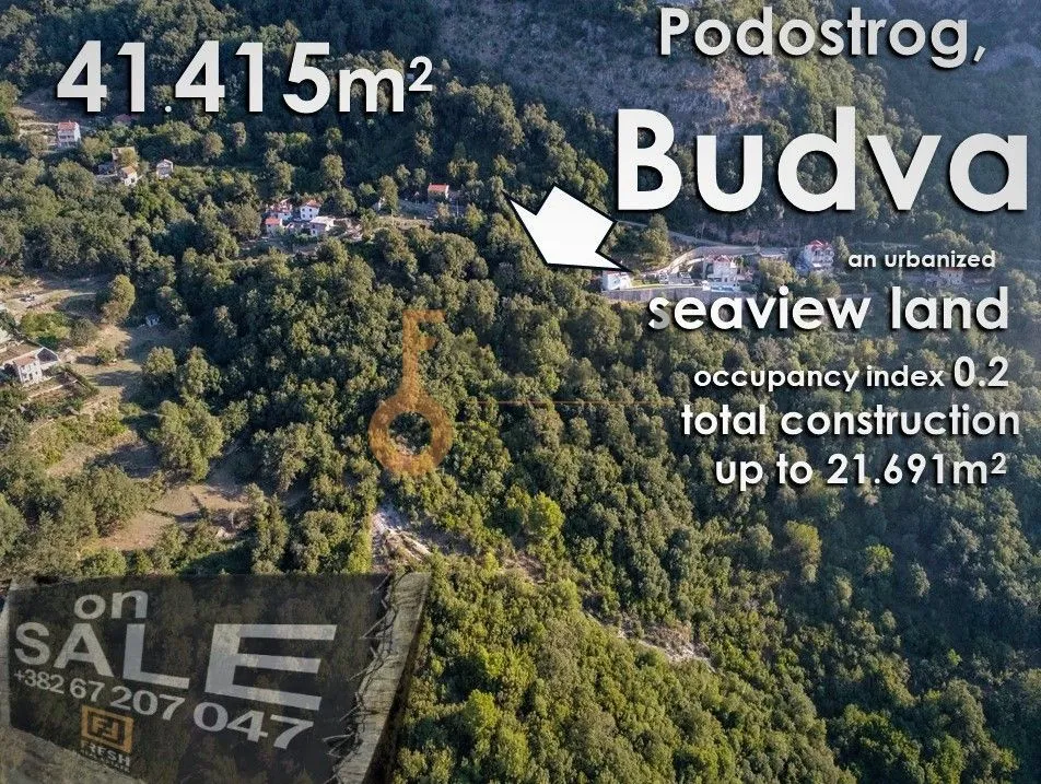 Prodaja, plac, 41645m², Budva, Crna Gora