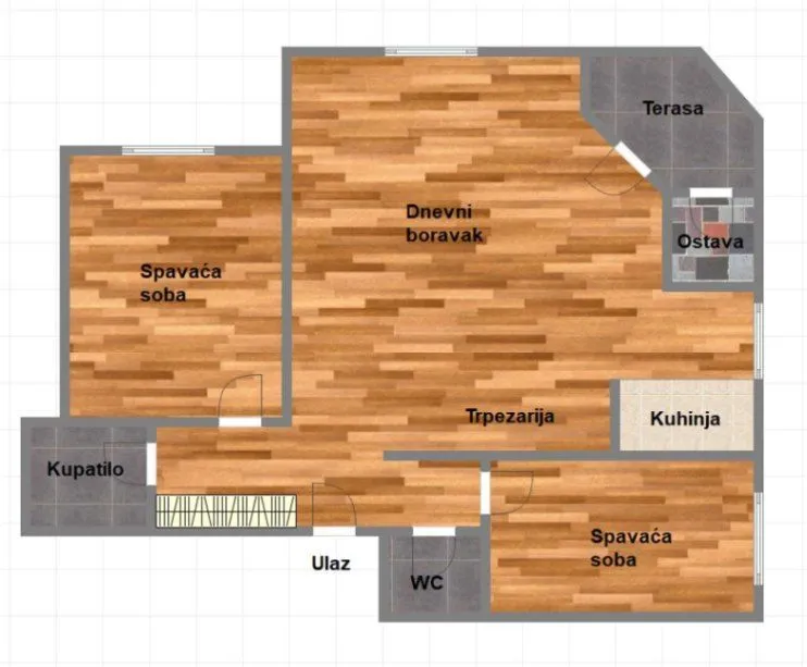 Prodaja, trosoban stan, 61m², Novi Sad, Srbija