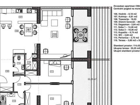 Sale, two bedroom apartment, 169m², Budva, Crna Gora - image 11