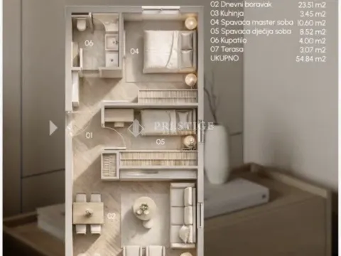 Sale, two bedroom apartment, 55m², Zabjelo, Podgorica - image 4