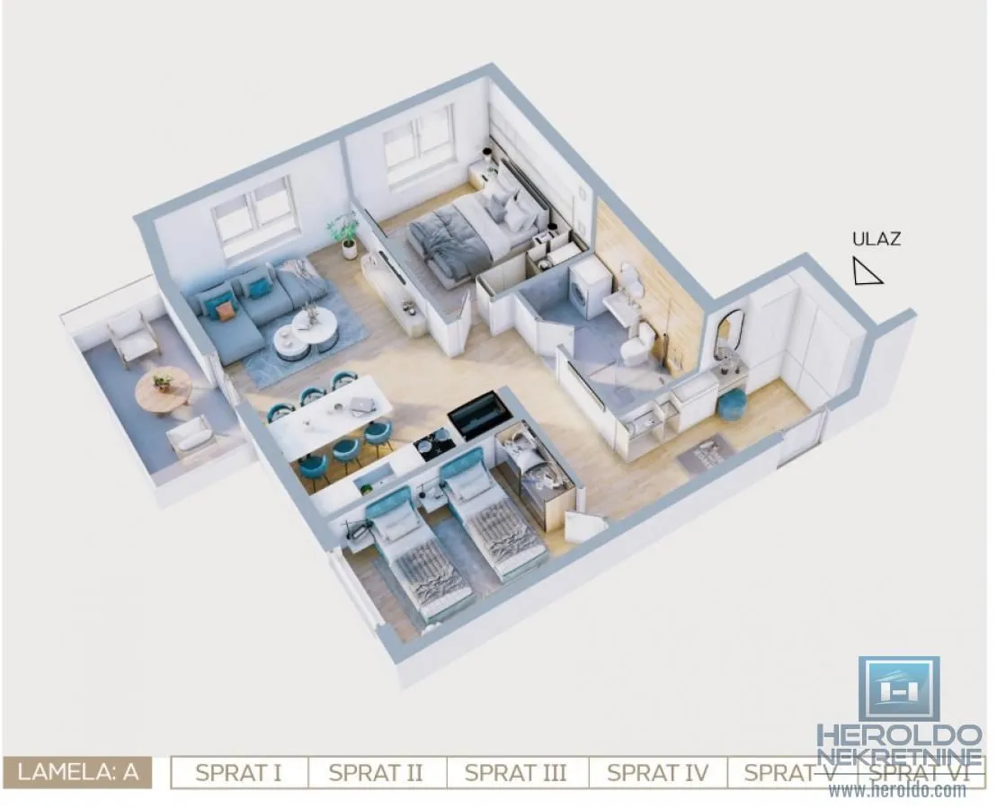 Prodaja, dvosoban stan, 62m², Centar, Jagodina