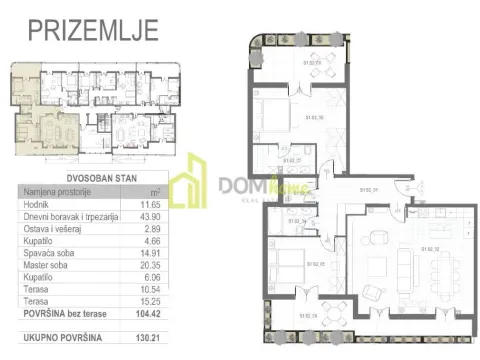 Prodaja, dvosoban stan, 130m², Tološi, Podgorica - image 4