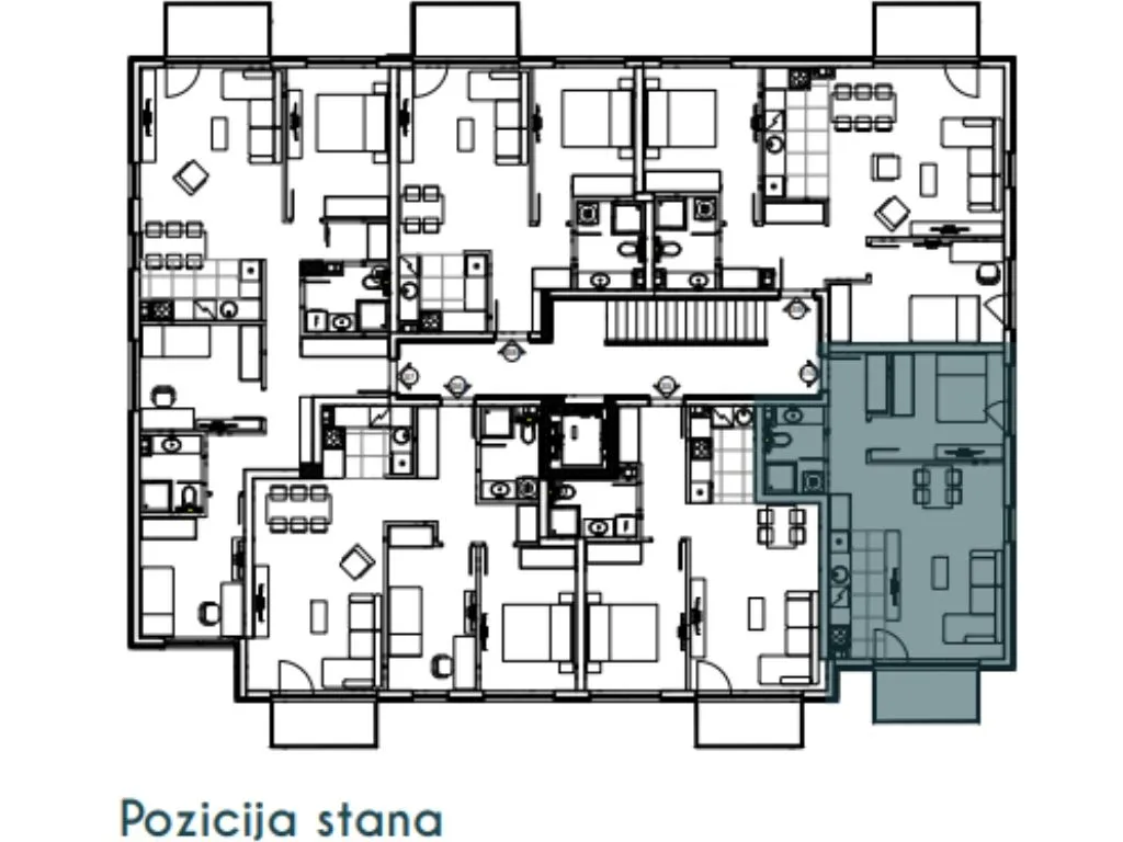 Sale, two bedroom apartment, 50m², Altina, Beograd