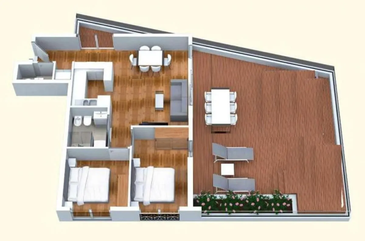 Sale, two bedroom apartment, 58m², Bečići, Budva
