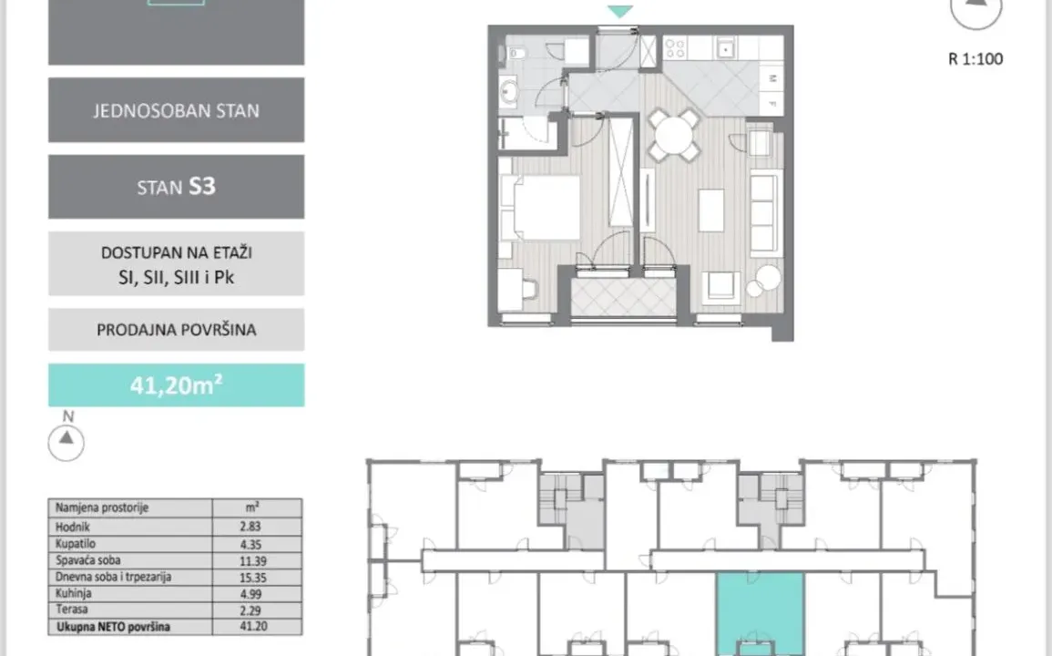 Prodaja, jednosoban stan, 41m², Kolašin, Crna Gora