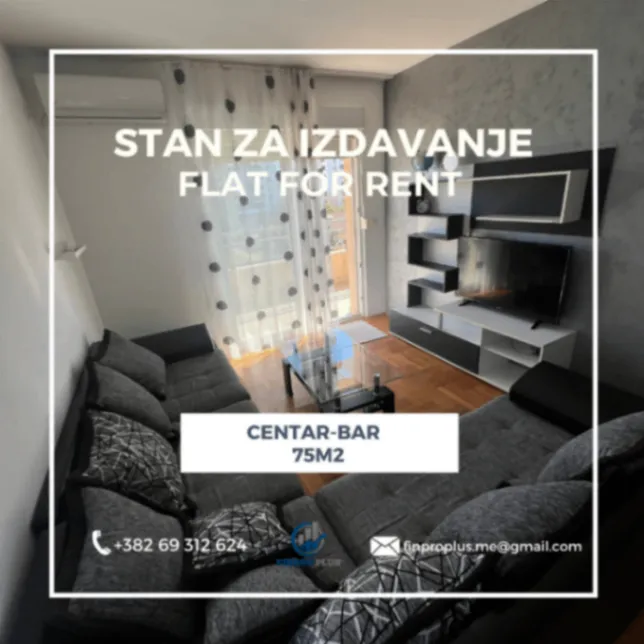 Rent, two bedroom apartment, 75m², Centar, Bar