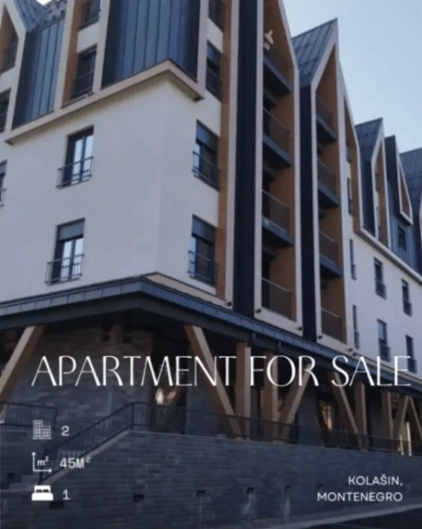 Sale, one bedroom apartment, 45m², Kolašin, Crna Gora