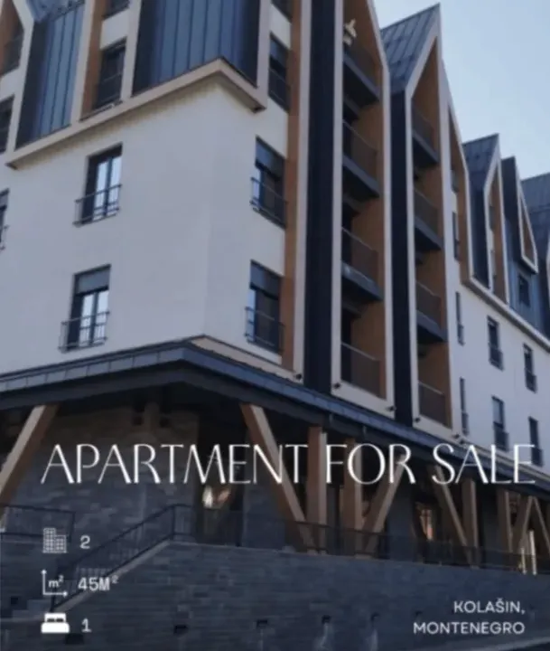 Sale, one bedroom apartment, 45m², Kolašin, Crna Gora