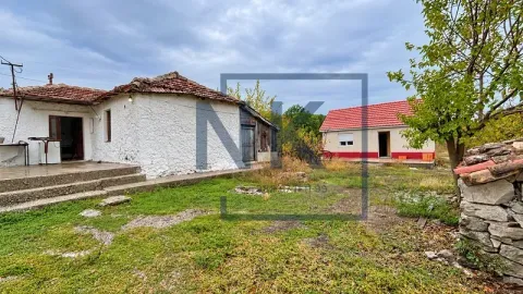 Pogled na dvorište i starije kuće sa pomoćnim objektom i zelenilom. - image 14