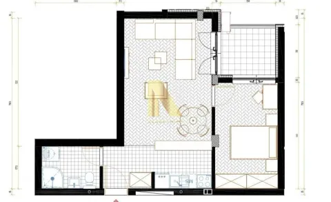 Osnova stana sa rasporedom prostorija i dimenzijama. - image 2