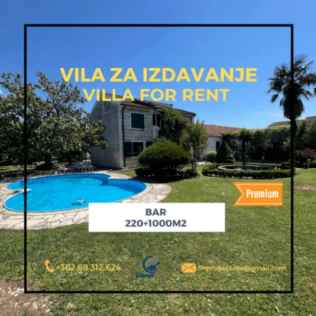  House for Rent, 220m2, Polje, Bar