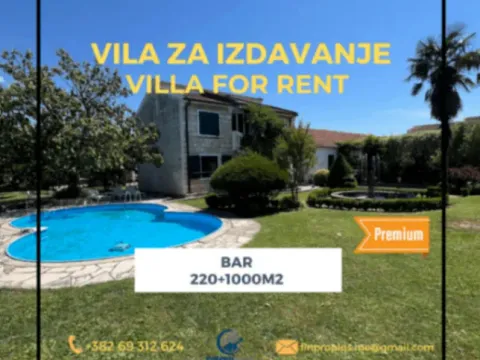 Izdavanje, kuća, 220m2, Polje, Bar Izdavanje, kuća, 220m2, Polje, Bar