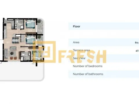 Prodaja, trosoban stan, 80m², Bečići, Budva - image 7