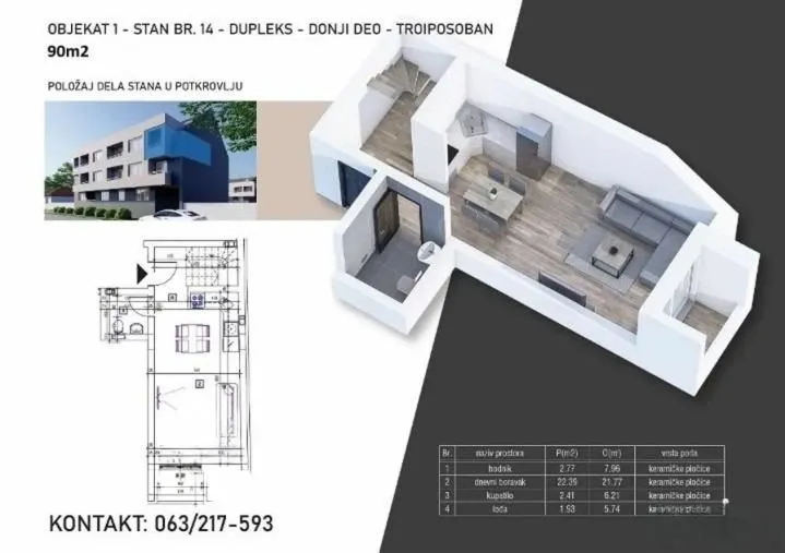 Prodaja, trosoban stan, 90m², Novi Sad Sve Podlokacije, Novi Sad