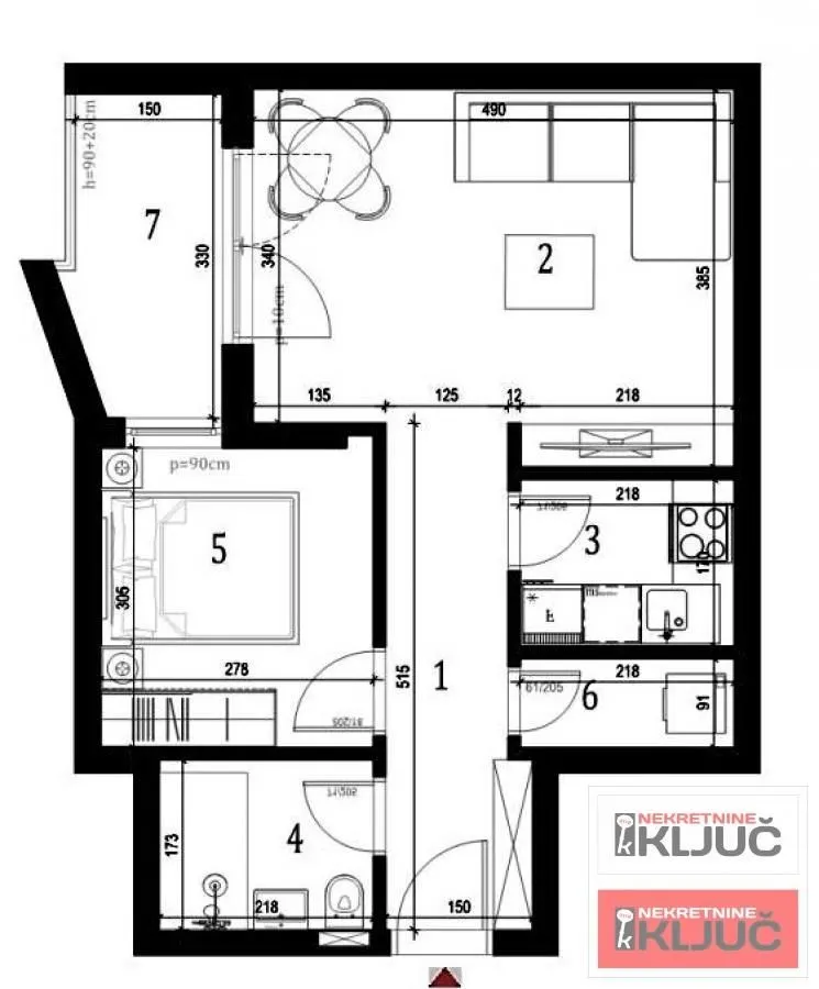 Prodaja, dvosoban stan, 46m², Klisa, Novi Sad Sve Podlokacije