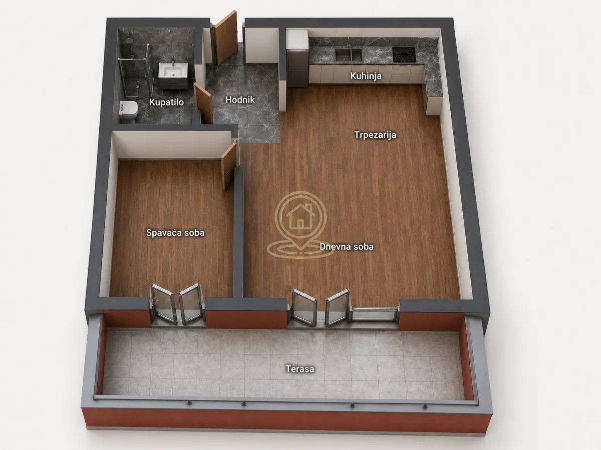 Prodaja, dvosoban stan, 56m², Centar, Kragujevac