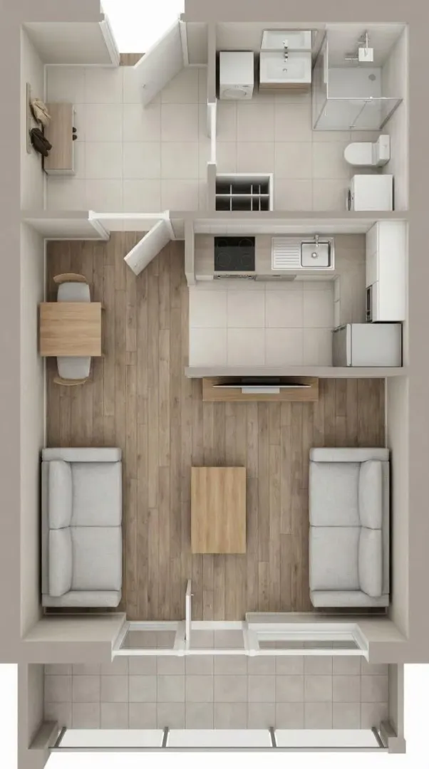 Prodaja, garsonjera, 32m², Kavač, Kotor