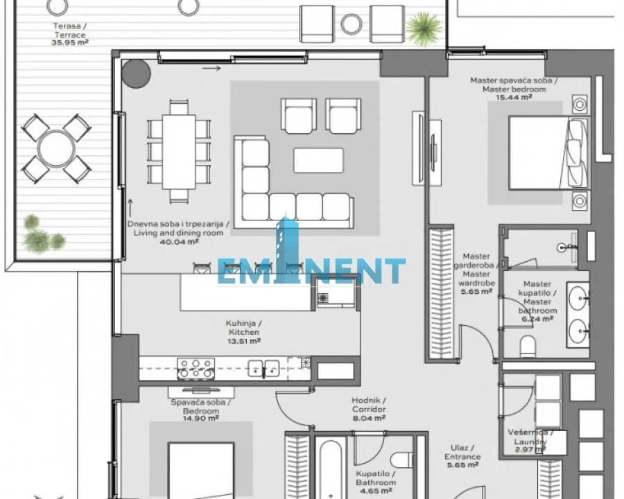 Prodaja, trosoban stan, 153m², Savski Venac, Beograd