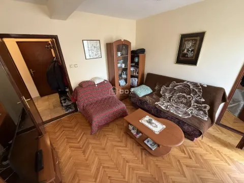 Dnevna soba sa kaučem, foteljom i parketom na podu. - image 3