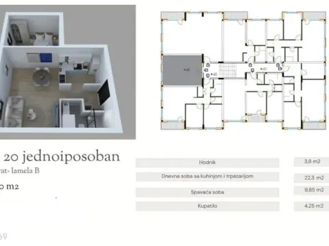 Sale, one bedroom apartment, 39m², Miljakovac, Rakovica - image 7