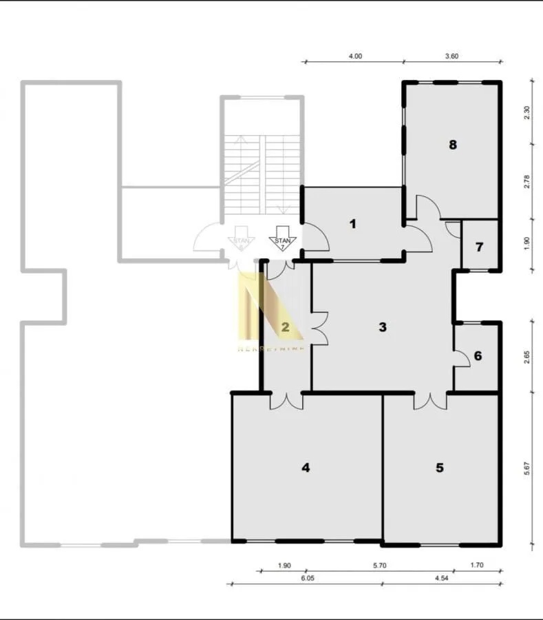 Rent, office space, 136m², Kej, Novi Sad Sve Podlokacije