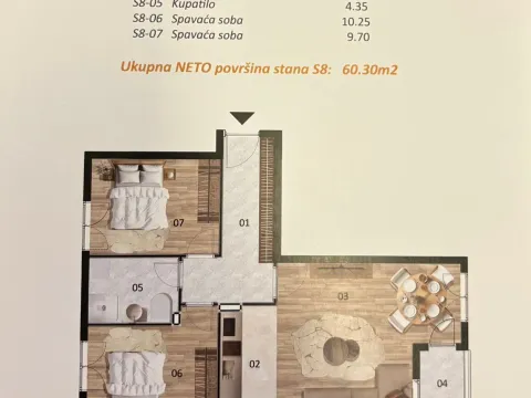 Prodaja, jednosoban stan, 40m², Zabjelo, Podgorica - image 8