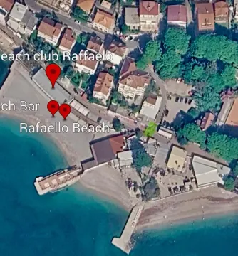 Satellite view of the location with labels marking objects on the seashore. - image 4