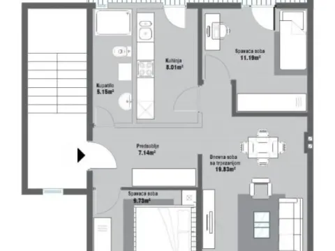 Sale, three bedroom apartment, 81m², Kaludjerica, Grocka - image 10