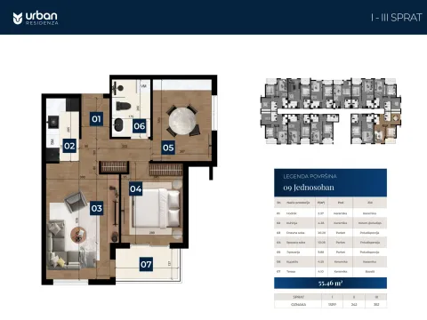 Prodaja, jednosoban stan, 55m², Zabjelo, Podgorica - image 3