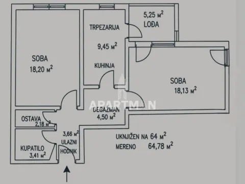 Prodaja, dvosoban stan, 64m², Novi Beograd Blok 70, Novi Beograd Sve Podlokacije - image 14