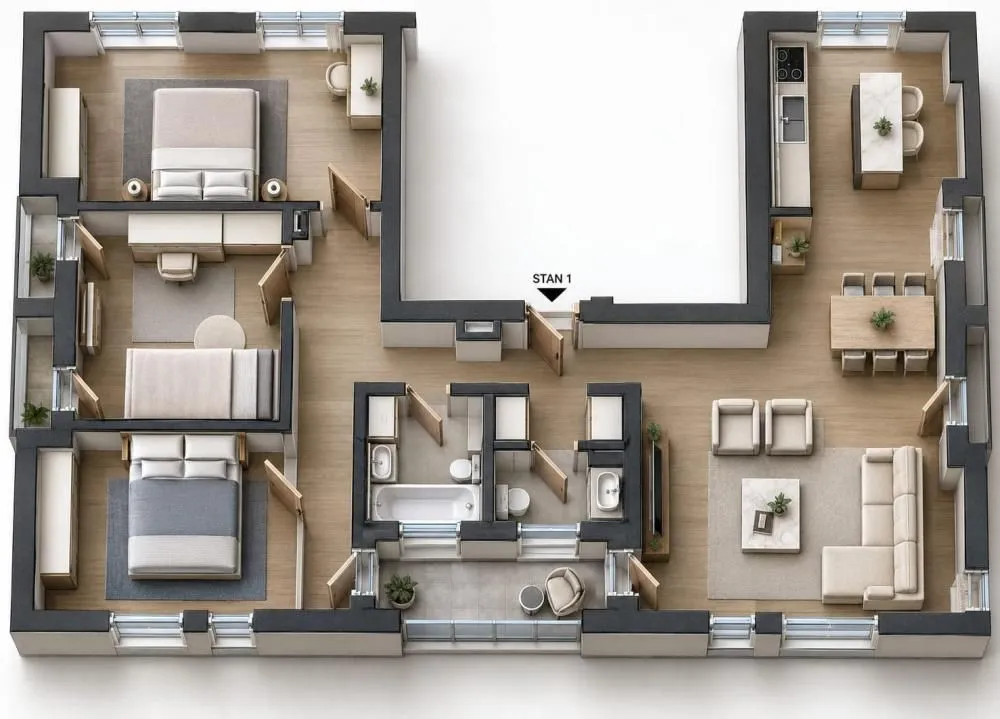 Prodaja, četvorosoban stan, 87m², Čukarica, Beograd