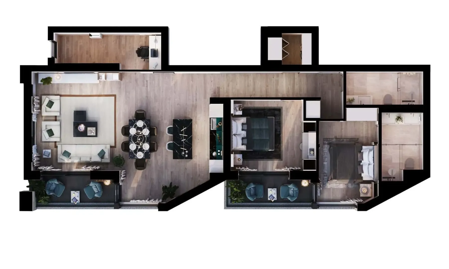 Prodaja, trosoban stan, 107m², Tivat, Crna Gora