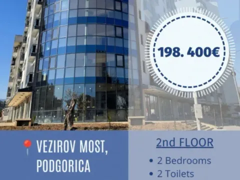 Two Bedroom Apartment for Sale, 64m2, Vezirov Most, Podgorica Two Bedroom Apartment for Sale, 64m2, Vezirov Most, Podgorica