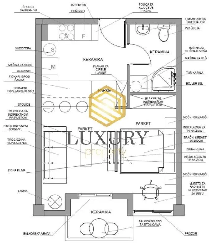 Prodaja, jednosoban stan, 32m², Zabjelo, Podgorica