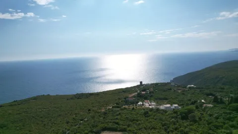 Pogled iz vazduha na obalu i more sa okolnim zelenilom. - image 6