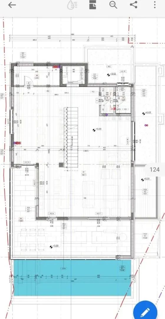 Arhitektonski plan osnove objekta sa rasporedom prostorija.