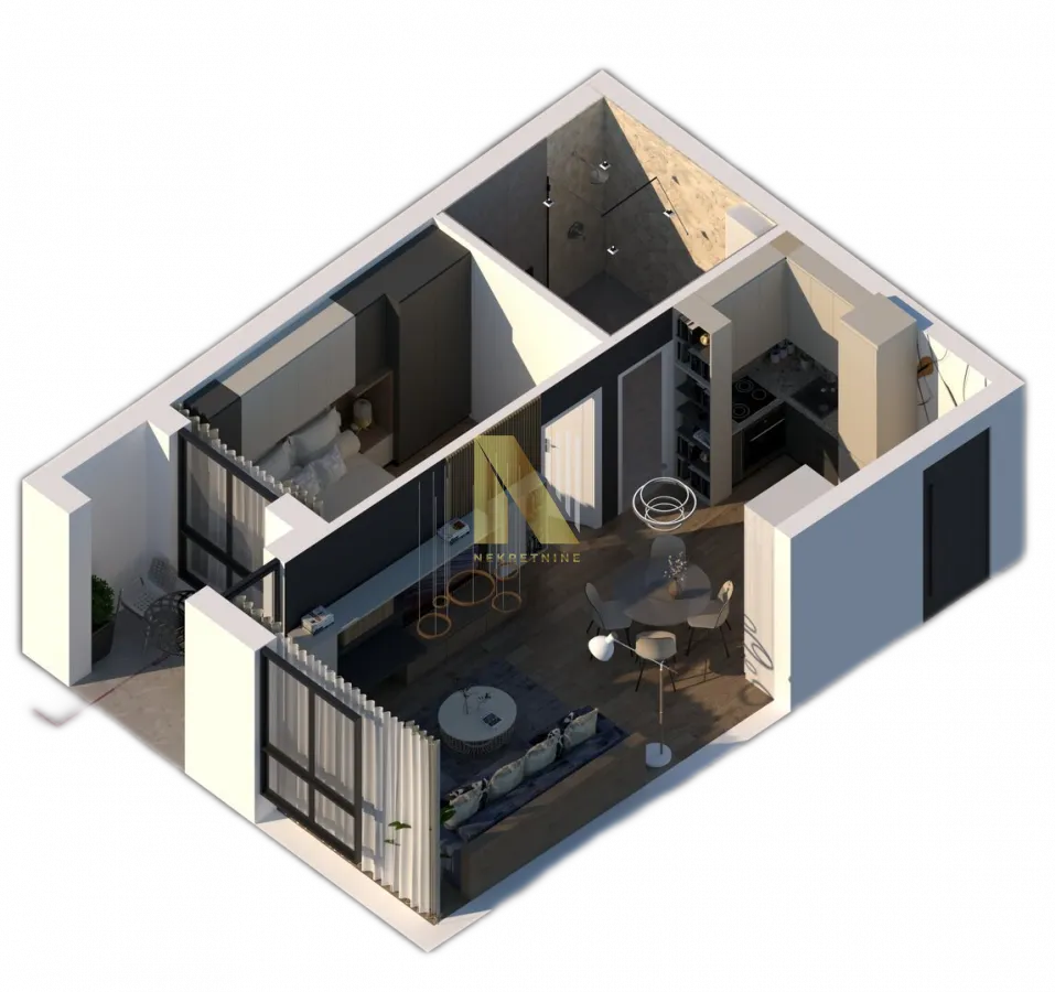 Prodaja, dvosoban stan, 46m², Sajmište, Novi Sad