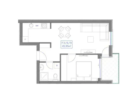 Prodaja, jednosoban stan, 46m², Babin Do, Budva - image 20