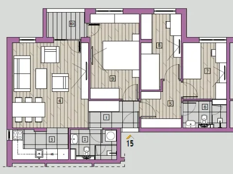 Sale, three bedroom apartment, 72m², Medijana, Niš - image 14