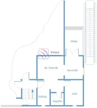 Osnova stana sa rasporedom prostorija. - image 6