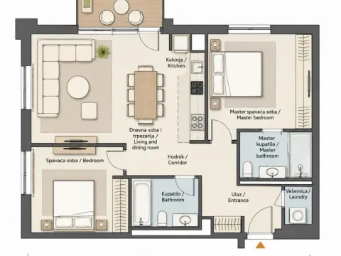 Sale, three bedroom apartment, 77m², Savski Venac, Beograd - image 20